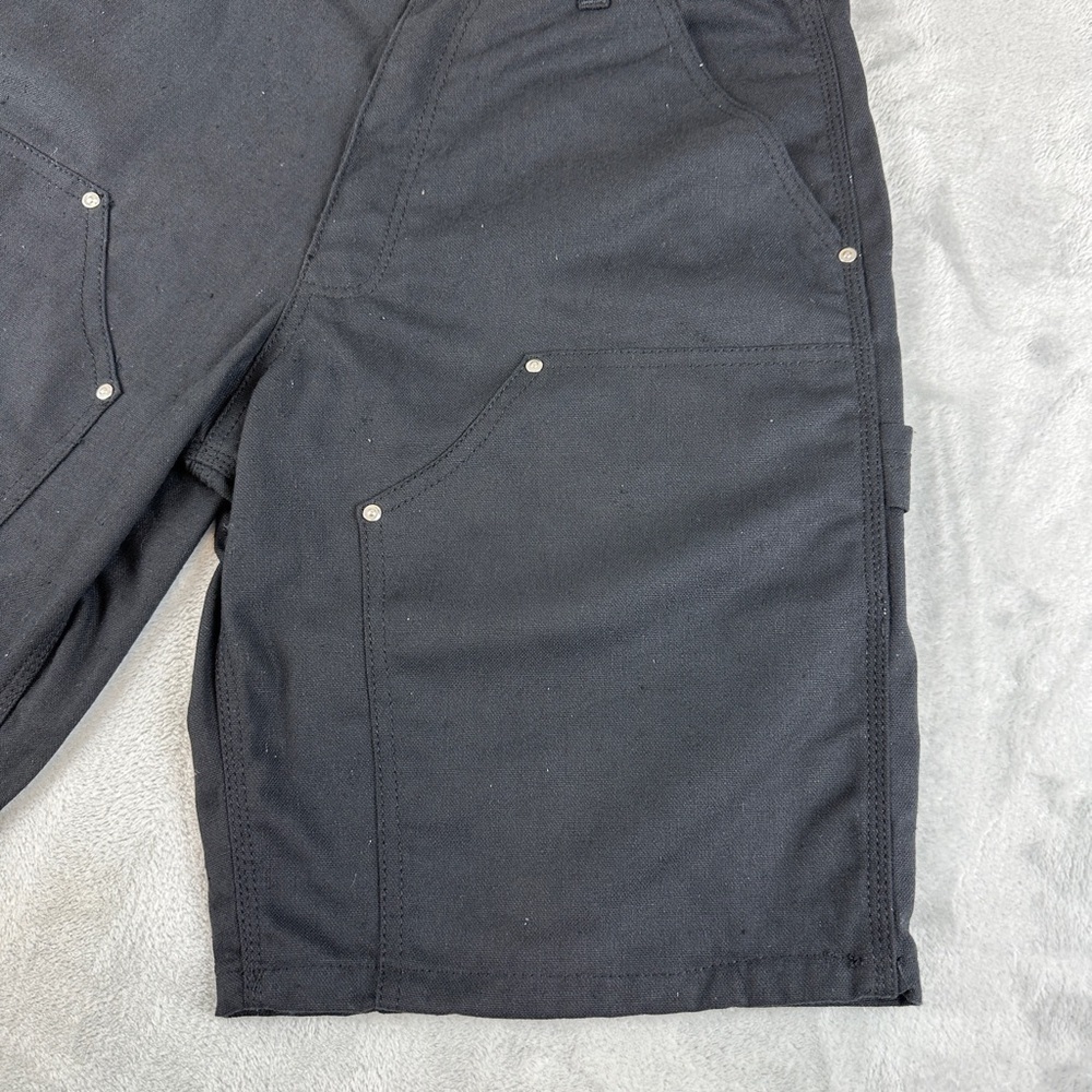 Carhartt Rework Double Knee Black Shorts Men's Size 34 W REFER TO MEASUREMENTS - Picture 10 of 15